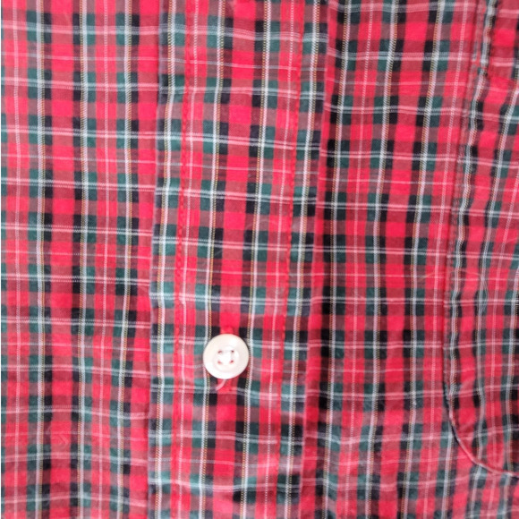 Tommy Hilfiger Plaid button collar Long Sleeve Button Up Vintage Mens Shirt Top - Picture 8 of 16